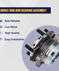 Image of Direct Fit OEM Grade Front Wheel Bearing And Hub Assembly 513296 with four bolt flange, ideal for Nissan and Infiniti vehicles.