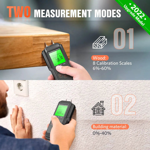 Super Handy Digital Moisture Meter For Checking Lumber Firewood Drywall Walls And Building Materials Features Backlit Lcd Display