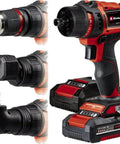 Rock Solid 18V Cordless Drill Driver With Kickass 45 Nm Torque and smooth two speed gearing features multiple interchangeable heads.