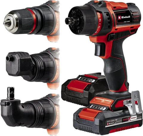 Rock Solid 18V Cordless Drill Driver With Kickass 45 Nm Torque and smooth two speed gearing features multiple interchangeable heads.