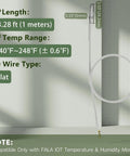 External Flat Temperature Sensor Probe For FALA IOT Monitors Waterproof Ultra Wide Range From Minus 40 F To 248 F with 1 Meter Cable