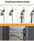 Step-by-step guide for installing Flexible Liquid Tight Electrical Conduit Kit One and a Quarter Inch by Fifty Feet With Four Straight and Two Angle Fittings Non Metallic PVC Corrosion Resistant For Indoor Outdoor Use Easy Install DIY Friendly