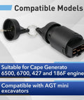 Universal Ignition Switch For Mini Excavators And Cape Generators, Plug And Play Starter Key Switch For 6500 6700 427 shown with key