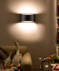 Dimmable Black LED Wall Sconces Set Of 2 With Up Down Lighting, Modern Indoor Wall Lamps For Living Room, Hallway, Bedroom
