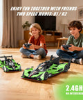 Children playing with Lamborghini SC63 1 14 Scale Officially Licensed Remote Control Car With Realistic Supercar Vibe Dual Speed Modes