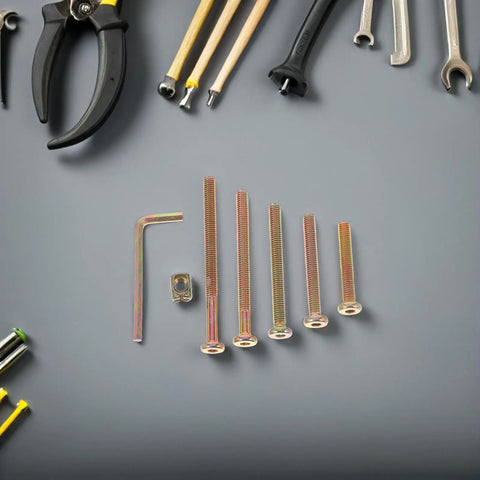 Versatile M6 Hex Socket Head Cap Screws And Barrel Nuts Set For Furniture Assembly And DIY Projects, pro grade array