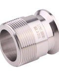 Stainless steel 1.5-inch tri-clamp to MNPT sanitary pipe fitting adapter