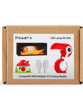 Box of 3D Printer LED Lamp Kit 004 showing different 3D models, compatible with multiple 3D printing models, front view