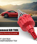 Universal Pneumatic CV Joint Boot Installation Tool Kit with expander shown with a red car in the background.