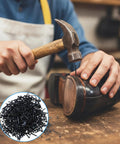 Heavy Steel Upholstery Carpet Tacks Bulk For Furniture Repair And Woodworking Knockout Durability With Blued Rust Resistant Finish Perfect For Stair Runners And Boot Sole Repair Solid As Rock used for boot sole repair.