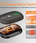 Cordless Heated Back Wrap With Lumbar Massager Vibration Portable Lower Back Belt NTC temperature control technology shown