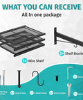 Wall Mounted Storage Shelf 46 Inch By 12.6 Inch Built Tough Heavy Duty Garage Organizer With 180 Lbs Capacity components