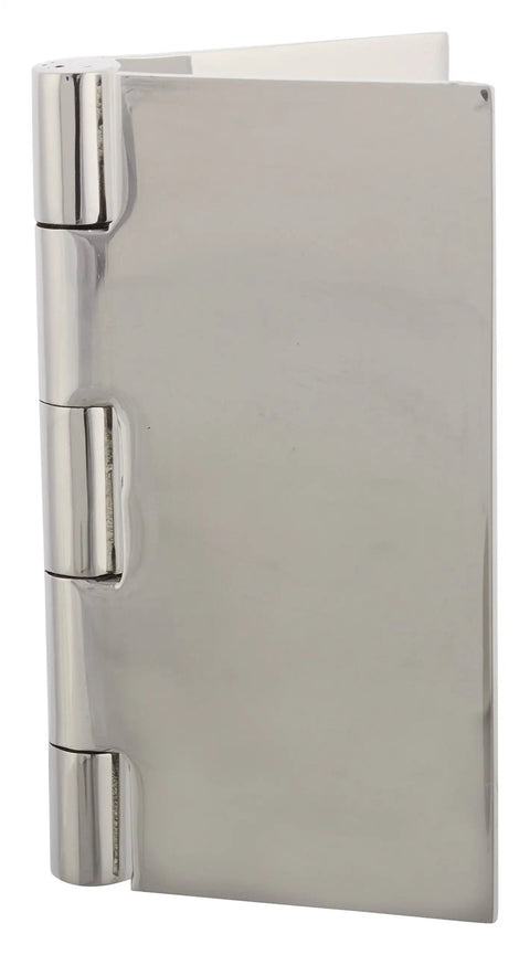 Beefy Heavy Duty Weld On Gate Hinge 4x4 Stainless Steel No Holes 5 Knuckles 2.5mm Thick Brushed Satin Finish