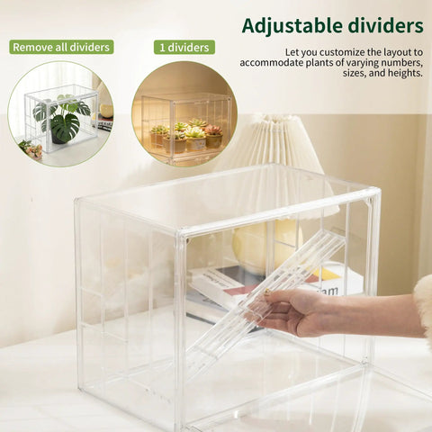 Clear Mini Indoor Greenhouse For Seed Starting And Propagation Easy To Use Tiny Tabletop Grow House With Magnetic Door Portable Seedling Starter Warmer For Home Gardening And Display