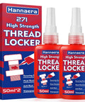 High Strength 271 red thread locker for metal fasteners, 50ml bottles for securing screws, vibration resistance, and anti-rust protection.