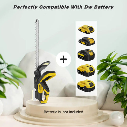 Cordless Hedge Trimmer With 20V Battery, 22 Inch Dual Action Blade, 0.6 Inch Cutting Capacity, Battery Not Included