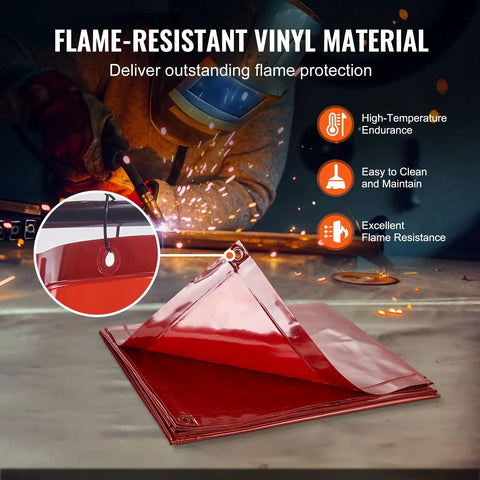 Badass Welding Screen With Steel Frame Boasts A Six By Six Foot Red Flame Resistant Vinyl Shield That Shuts Down Scorching Sparks And Heat Roll Smoothly Anywhere On Four Swivel Wheels With Two Lockable Casters For Easy Shop Moves