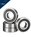 6203-20-2RS Deep Groove Ball Bearings With Dual Rubber Seals Pre Lubricated Chrome Steel GCr15 Pack of 4
