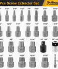 27 Piece Screw Extractor Set Bolt Extractor Kit For Damaged Bolts Screws And Studs Built Tough Heavy Duty CR MO Steel Multi Spline Hex Head