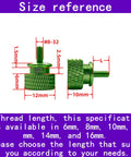 Size reference diagram of Orange Textured Thumb Screws For DIY PC Case Build Eight Thirty Two Thread Three Eighth Inch Length 10 Pack Aluminum 6063 T6 Anodized Finish Chassis Hand Screws For Manual Adjustments And Computer Case Modding