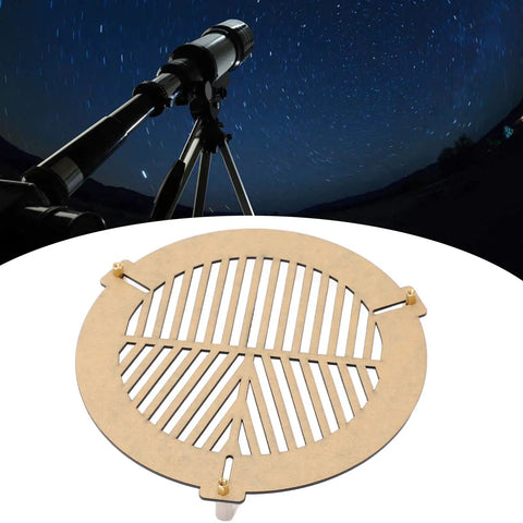 Bahtinov Mask For Telescopes 120 To 160mm Acrylic No Nonsense Focusing Tool with telescope against starry sky