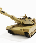 Realistic M1A2 Abrams RC Tank With IR Battle, Lights And Sounds, 1 To 28 Scale Military Vehicle, beige tank front view
