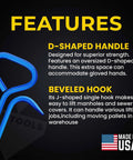 Features of 36 Inch Manhole Hook Tool Hex Alloy Steel Heat Treated For Durable Lifting Of Manhole Covers Storm Drains.