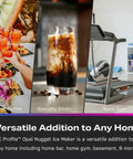 Countertop Nugget Ice Maker With 38 Lbs Daily Capacity And One Gallon Tank for delicious drinks at home parties and gyms.