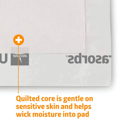 Close-up of Hospital Grade Quality Built Tough For Heavy Duty Care Super Absorbent Disposable Incontinence Bed Pads 30 By 36 Inch 25 Pack showing quilted core.