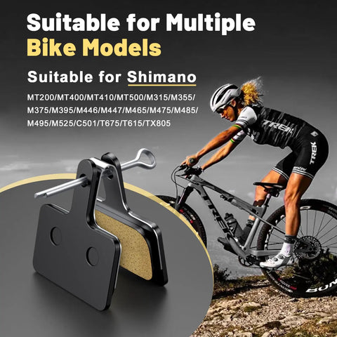 4 Pack Bike Brake Pads Set Universal Bicycle Disc Pads Semi Metallic Low Noise All Weather For MTB Road Bikes And E Bikes