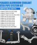 Upgraded Aluminum Coolant Pipe System Kit with components for Jaguar vehicles, Heavy Duty Billet Aluminum Coolant Pipe Kit Upgrade For Jaguar F Type F Pace Zero Hassle Drop In Fitment Hella Reliable Cooling Swap Built To Run Slick Daily Driver.