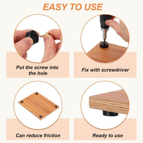 Installation and use of 28 Pack Rubber Feet Set 15x12x8mm Screw On Grippy Non Slip Bumpers for electronics and furniture.