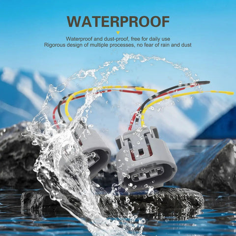 Heavy Duty Two Pack Alternator Regulator Harness With Three Wire Pigtail Plug And Insulated Automotive Wiring Connector for waterproof use