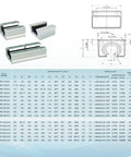 Beefy Linear Rail Slide Kit 2 Pcs SBR20 300mm With 4 SBR20UU Blocks technical dimensions diagram