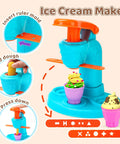 Close-up of ice cream maker from 70 Piece Kids Dough Set 4 In 1 With Ice Cream Maker Noodle Maker Hamburger And Cake Mold Tools Kit