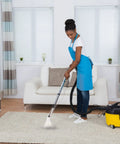 Woman using Extractor Attachment For Wet Dry Vac Turn Any Shop Vac Into A Pro Grade Upholstery Cleaner on carpet