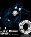 Illustration of Gladiator Ready Crixus Fishing Rod And Reel Combo with MaxiDur double shielded ball bearings diagram