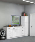 Installed Brookings Shaker Unassembled Sink Base Cabinet 36 W 24 D 34.5 H Painted White Solid Wood For Kitchen Sinks