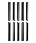 Six Millimeter By Fifty Millimeter Slotted Spring Pin Pack Of 20 Black 65Mn Steel Roll Dowel For Home DIY Projects And Machine Fastening Heavy Duty Durable Tension Pin, showing black steel pins arranged in rows.