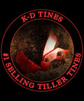 Beefed Up Standard Bolo Tine Set For Soil Cultivation And Tilling With Heavy Duty Red Coated Tines And Mounting Hardware