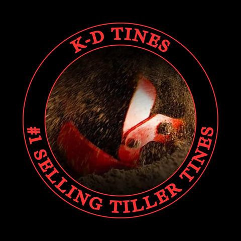 Beefed Up Standard Bolo Tine Set For Soil Cultivation And Tilling With Heavy Duty Red Coated Tines And Mounting Hardware