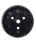 Octalock Spur Gear 72T 48P ASC92293 For Electric RC Cars and Trucks, durable metal gear with precise teeth design, front view.
