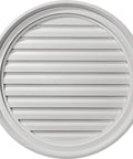 24 Inch Round Functional Gable Vent Louver Super Tough For Exterior Use Made Of Durable Urethane That Will Not Crack Warp Or Split