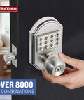 Keyless Entry Door Lock With Keypad And Deadbolt Stainless Steel 304 Mechanical Lock For Home Or Apartment Passcode Access