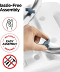 Hand adjusting tool-free setup on shower chair with back scrubber and sponge, lightweight aluminum, portable bariatric bath chair.