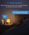Smart WiFi Table Lamp For Bedroom With Voice Control And App Scheduling Works With HomeKit Siri Alexa Google Assistant night setting