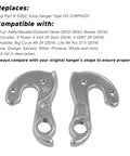 Universal Rear Derailleur Hanger 250 Replacement For Fuji Corratec Haibike Kona Orange Salcano Wilier And More With Mounting Screws Included For Mountain And Road Bikes, two silver hangers