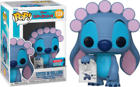 Stitch In Rollers Pop Figure Collectible Vinyl Toy With Multicolor Detail in box and figure display, Ultimate Disney Fan Gift