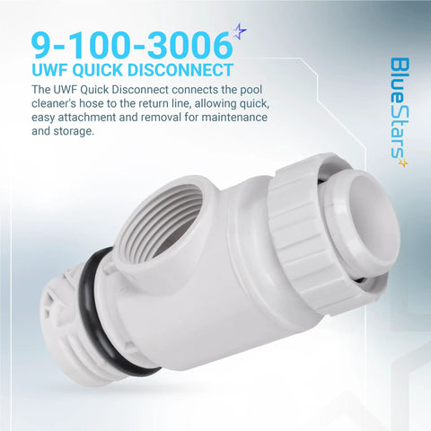 Universal Wall Fitting Quick Disconnect Replacement Part 9-100-3006 for Zodiac Pool Cleaners and Polaris 360 Vac Sweep.