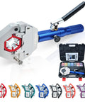 Hydraulic AC Hose Crimper Kit With 7 Die Set Manual Handheld Tool For Auto AC Line Repair Includes 6 8 10 12 Size Dies